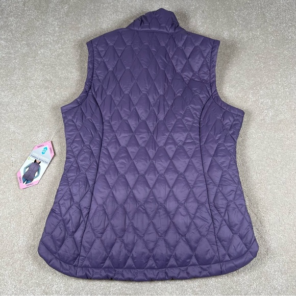 Lightweight Puffer Vest Quilted Purple NWT Zip Up Repreve Free Country Women's S - Picture 8 of 14